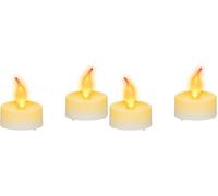 Relaxdays Velas Led con Pilas, Plástico, Blanco, 4,5 x 3,5 x 3,5 cm, 2 Unidades (Paquete de 2)