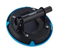 Relaxdays succión al vacío Ventosa para Cristal, Transporte de Paneles, Azulejos y Baldosas, Elevador de Vidrio hasta 120 kg, Negro/Azul, Caucho, 10 x 21 cm