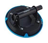 Relaxdays Ventosa para Cristal, Transporte de Paneles, Azulejos y Baldosas, Elevador de Vidrio hasta 120 kg, Negro/Azul