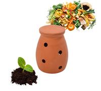 Relaxdays Vermicompostador de terracota enterrable beige