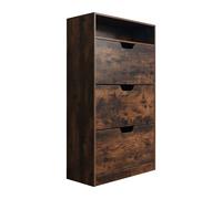 Relaxdays Zapatero abatible con estante abierto antracita