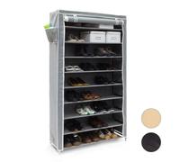 Relaxdays Zapatero alto antracita,blanco