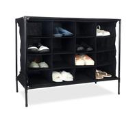 Relaxdays Zapatero camping negro