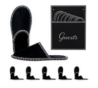 Zapatos de Andar por casa Relaxdays «Guests», 6 Pares, con Bolsa, Beige