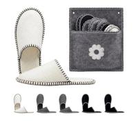 Relaxdays Zapatillas de casa, 6 Pares, Florales, con Bolsa, Multicolor