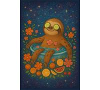 Relaxed Sloth in Fruit Spa - Cute Notebook for Mindfulness and Positive Energy: Inspirational Journal for Kids, Teens & Adults | Kawaii Sloth Notebook for Notes, Gratitude & Relaxation