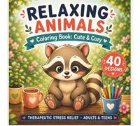 Relaxing Animals Coloring Book: Cute & Cozy: Adorable Animal Characters for Adults and Teens - Therapeutic Stress Relief and Mindful Relaxation