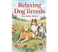 Relaxing Dog Breeds Coloring Book: 25 Gentle Paws and Soothing Scenes for Calm Coloring