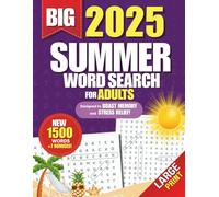 Relaxing Summer Word Search for Adults 2025: Large Print Word Puzzles, 1500 Words, Anti-Eye Strain Summer Activity Book (Word Find Book for Adults)