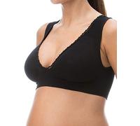 RelaxMaternity 5710 (Negro, L) Sujetador de Lactancia Inteligente, modelador y contenitivo para el Postparto
