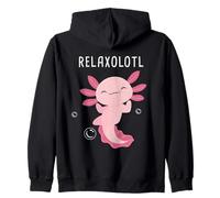 Relaxolotl - Cute Amphibian Salamander Cartoon Graphic Sudadera con Capucha