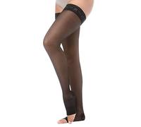 Relaxsan Basic 870A (Negro 5/XXL) Medias autoadhesivas 140 den punta abierta compresión graduada 18-22 mmHg