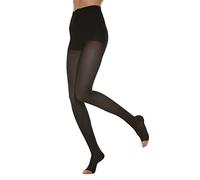 Relaxsan Basic 980A (Negro 4/XL) Pantimedias contenitivas 280 Den punta abierta compresión 22-27 mmHg