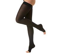 Relaxsan M2170A (Negro 1-S) Medias autoadhesivas médicas con punta abierta compresión clase 2 - K2 microfibra