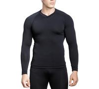 Relaxsan Zero 3020 (Negro, S) Camisa Térmica Invierno Hombre Manga Larga Ropa Interior en Lana Merino y Fibra Dryarn