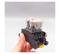 Relé 1 Uds. intermedio electromagnético pequeño de contacto plateado LY4NJ HH64P AC 220V DC 12/24V 14pin 4Z con Base enchufe 10A 250V(DC12V)