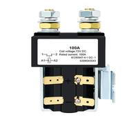 Relé 12V 24V 36V 48V 60V 72V Contactor de batería Contactor de CC for carretilla elevadora CZW 100A Normalmente abierto(Coil voltage 72VDC)