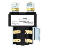 Relé 12V 24V 36V 48V 60V 72V Contactor de batería Contactor de CC for carretilla elevadora CZW 100A Normalmente abierto(Coil voltage 48VDC)