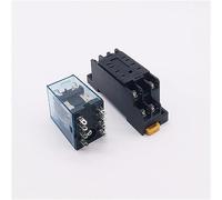 Relé 1set HH52P MY2NJ 8 pines 5A Bobina de relé propósito general DPDT AC110V 220V DC12V 24V con base enchufe PYF08A(AC220V)