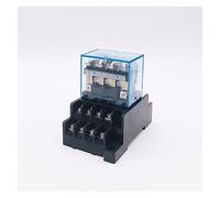 Relé 1set LY4NJ HH64P 14PINS 10A 4DPDT de potencia eléctrica con toma base relé PTF14A DC12V 24V AC 110V 220V(AC220V)