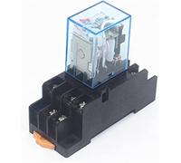 Relé 1Set My3 hh53p my3nj de potencia micro mini bobina 11pin 3NO 3NC LED Lámpara 5A AC 110V 220V con enchufe 12V 24V(AC24V)