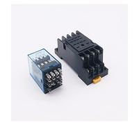 Relé 1set MY4NJ HH54P 14PIN 4DPDT electromagnético 5A Bobina con base de enchufe PYF14A DC12V DC24V AC110V 220V(AC110V)