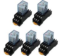 Relé 5 piezas MY4NJ 220/240 V CA pequeño A 14 pines Bobina DPDT con base de enchufe(DC 12V)
