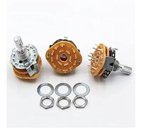 Relé 5pcs rs25 Soporte del panel de eje 1p11t 2p4t 2p5t 2p6t 3p3t 3p4t 4p3t Banda selectora interruptor giratorio(3p4t)