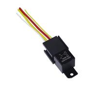 Relé automotriz impermeable de 12V/24V, 4 pines o 5, 30A, con zócalo, bobina fusible 1.8W for vehículos(80A12V4PIN)