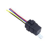 Relé automotriz impermeable de 12V/24V, 4 pines o 5, 30A, con zócalo, bobina fusible 1.8W for vehículos(40A24V5PIN)