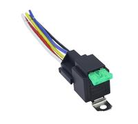 Relé automotriz impermeable de 12V/24V, 4 pines o 5, 30A, con zócalo, bobina fusible 1.8W for vehículos(30A12V 5PIN)