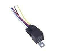 Relé automotriz impermeable de 4 y 5 pines, 40 A, con zócalo, 12 V/24 V CC. for coche bobina fusible 1,8 W(12V 5 PIN with base)