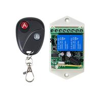 Relé con mando a distancia PNI CA500LR para controlar 1 o 2 puertas de garaje, cancelas, barreras, 2 relés, alimentación 12V