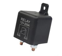 Relé de arranque de carga pesada, 12 V, 24 V, 200 A, SPST de 4 pines, con carcasa de nailon, protección contra llama, alta resistencia al calor, grandes contactos de cobre para coches, camiones