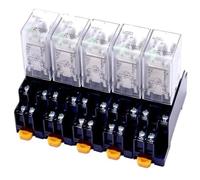 Relé de bobina de propósito general con base de zócalo, MY2P HH52P MY2NJ, 12 V, 24 V CC/110 V, 220 V CA, 5 unidades(AC 220)