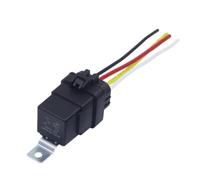 Relé de coche impermeable, relé con cableado Módulo de relé resistente | 40A para faros de trabajo LED, antiniebla, limpiaparabrisas,
