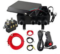 Relé de contactor solenoide de 12 V 500 A para cabrestantes de servicio pesado con caja de control integrada y controlador manual de 3 pines