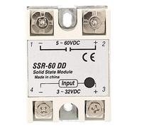 Relé de estado sólido de control de máquinas DC-DC SSR-60DD 60A 3-32VDC a 5-110VDC Relé de estado sólido módulo