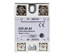 Relé de estado sólido, Keenso SSR-80AA Relé de estado sólido monofásico, SSR 80A 80-250VAC Módulo Sólido relé estado solido