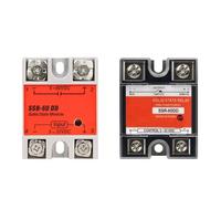 Relé de estado sólido Módulo de relé de estado sólido monofásico SSR-25DD SSR-40DD SSR 10A/25A/40A/60A/80A/100A/120A, entrada CC 3-32V a salida CC 5-60V(White without Case,SSR-25DD)
