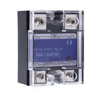 Relé de Estado Sólido Monofásico DC a AC, SSR con Cubierta Plástica, Entrada DC3-32V, Salida AC24-480V 100A - Alta Fiabilidad, Resistente a Altas Temperaturas, Uso Industrial (100A)