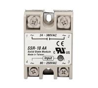 Relé de estado sólido monofásico de caja blanca SSR-10aa 25aa 40aa con control de CA(10AA)