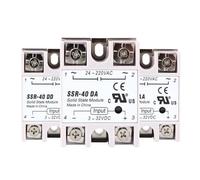 relé de estado sólido Relé de estado sólido SSR-25 40 80DA/AA, entrada 3-32 VCC, salida 24-480 VCA, módulo de relé monofásico.(AC control AC,80A)