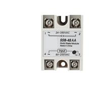 Relé de estado sólido SSR-10AA 25AA 40AA SSR Control de CA monofásico Entrada de CA 24-380VAC 80-250VAC 10A 25A 40A(SSR-10AA)