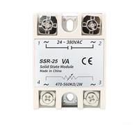 Relé de estado sólido Ssr-10va a 100va con disipador de calor de cobre, ABS ignífugo para Shell para regulación de voltaje de CA y sistemas de energía alternativos (SSR-25VA)