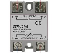 Relé de estado sólido SSR-10VA SSR-25VA SSR-40VA Regulador de voltaje Salida CA 24-380 V + Potenciómetro Controlador de temperatura(With Potentiometer,SSR-60VA)