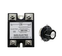 Relé de estado sólido SSR-10VA SSR-25VA SSR-40VA SSR Regulador de voltaje Salida CA 380 V + Potenciómetro for controlador de temperatura PID(With Potentiometer,120A)