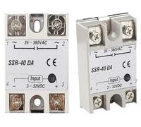 Relé de estado sólido SSR-40DA, 1 unidad, SSR 40DA CC-CC, SSR simple, 3-32 V CC a 5-60 V CC, carga de 40 A.