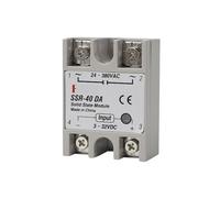 Relé de estado sólido SSR de 10 A y 25 A, salida de 40 A, 3-32 V CC, 24-480 V CA, 220 V monofásico de CC a CA, 40 A, disipador térmico SSR, 40 DA((DC controls DC) DD,SSR-100A)