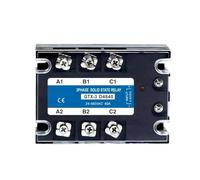 Relé de estado sólido trifásico de 3-SSR CC-CA, 10 A, 25 A, 40 A, 60 A, 80 A, 100 A, 120 A, 200 A, control de 3-32 V CC, 24-480 V CA, 10 DA, 25 DA, 40 DA, 1 unidad(3-phase-100DA)